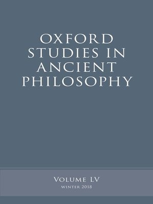 cover image of Oxford Studies in Ancient Philosophy, Volume 55